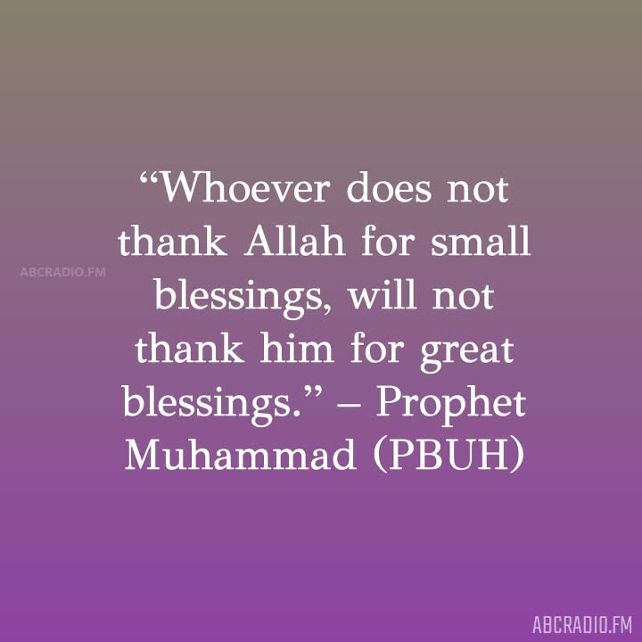 THANKFUL QUOTES IN ISLAM – AbcRadio.fm