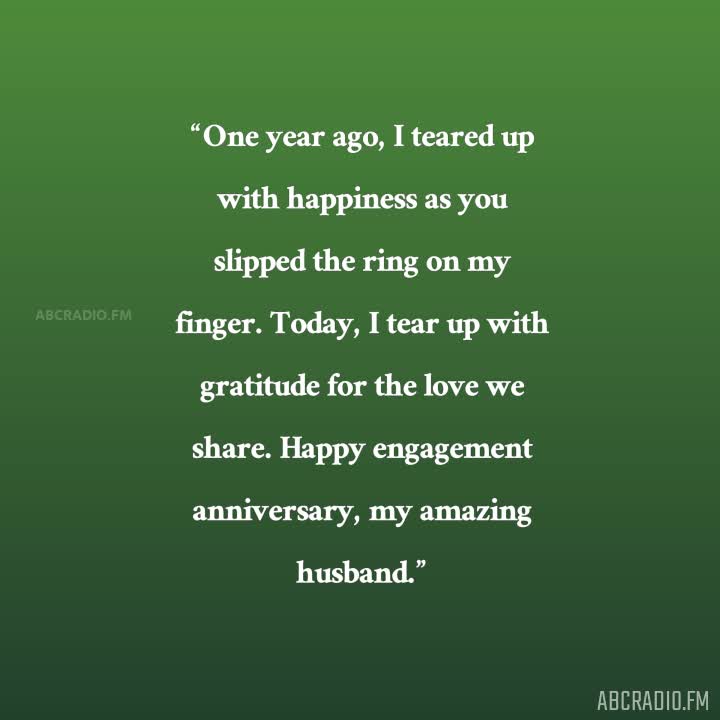 Engagement Anniversary Messages for Husband