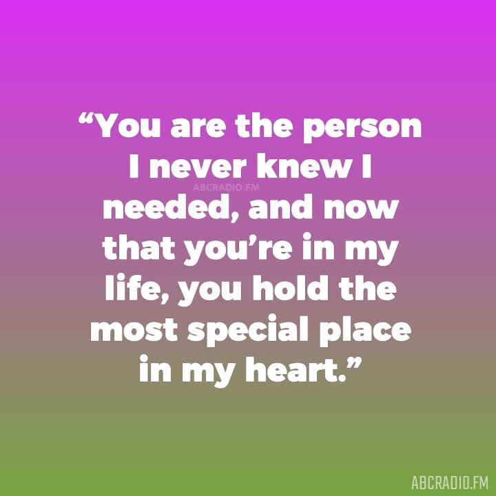 YOU HOLD A SPECIAL PLACE IN MY HEART QUOTES – AbcRadio.fm