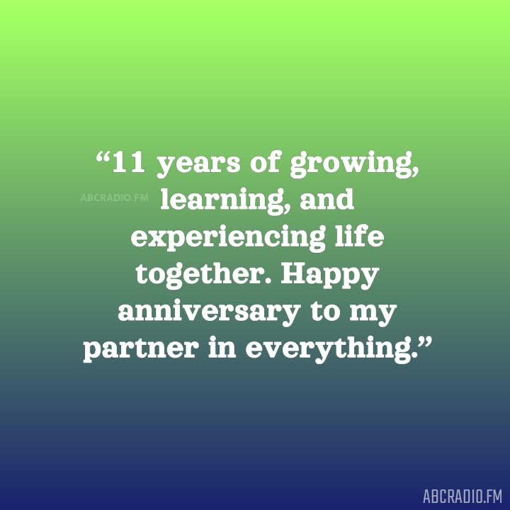 11 Year 11th Wedding Anniversary Quotes Abcradiofm