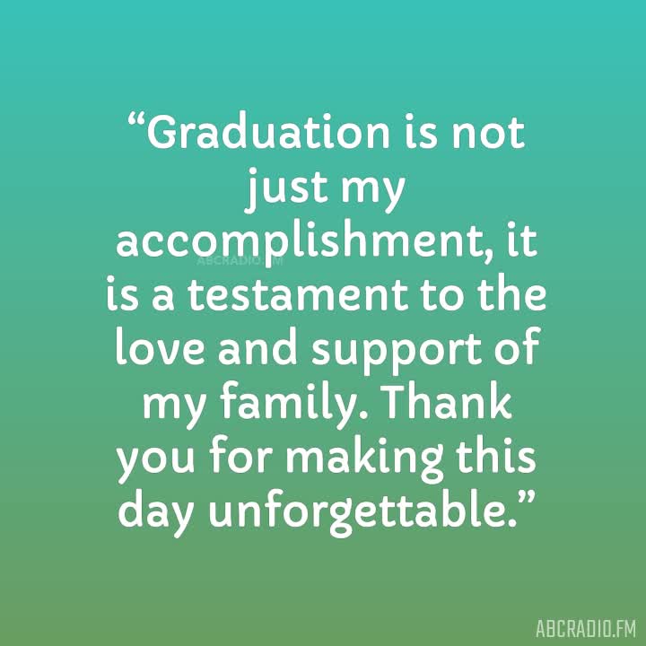 THANK YOU QUOTES FOR FAMILY ON GRADUATION DAY – AbcRadio.fm